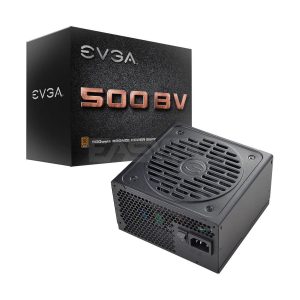 EVGA 500BV 500 watts 80 PLUS BRONZE Certified Active PFC Designed with enthusiast Needs Heavy-duty protections  Power Supply