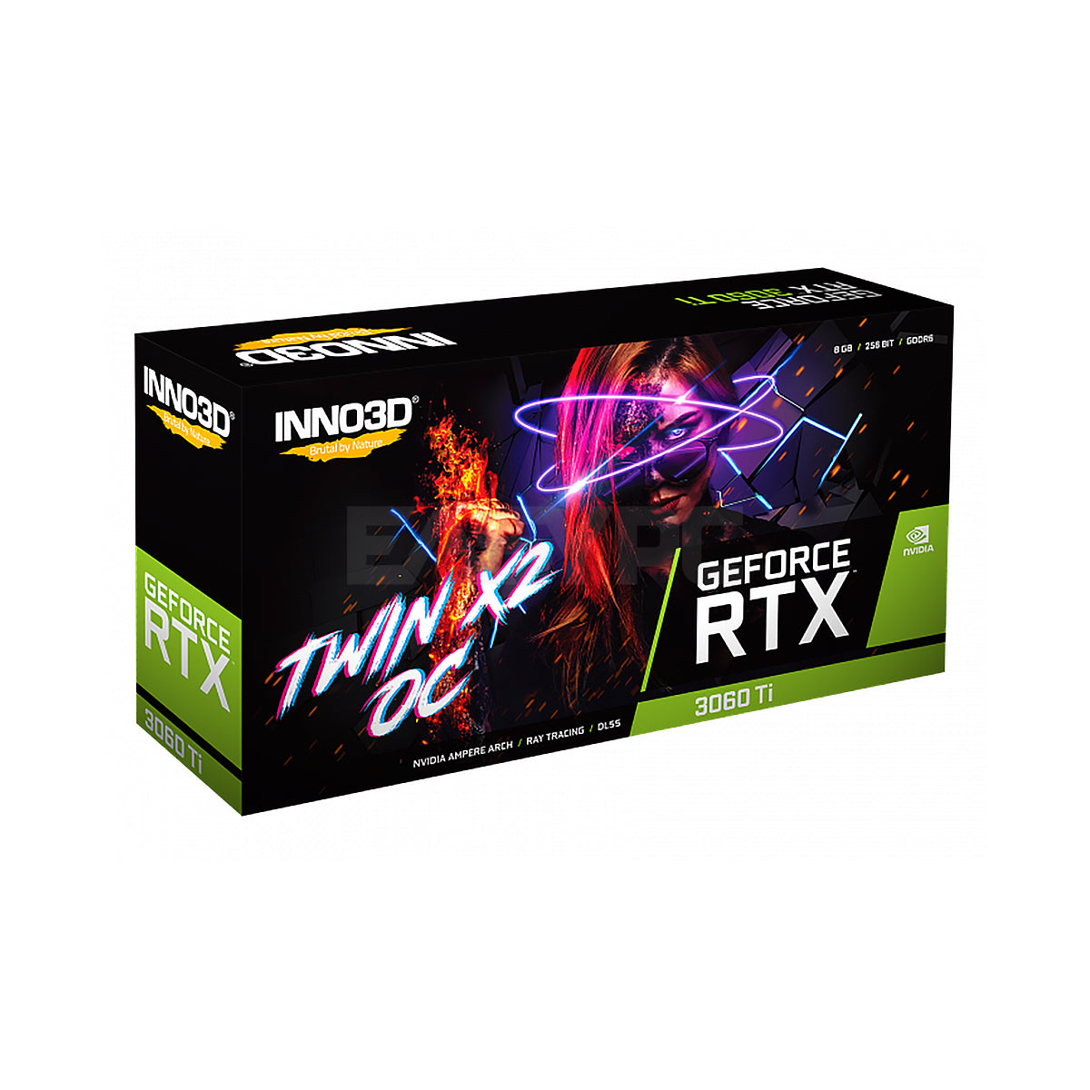 Inno3d NVIDIA® GeForce RTX 3060Ti Twin X2 OC N306T2-08D6X-119032DH 8gb 256bit GDdr6 Gaming Videocard LHR