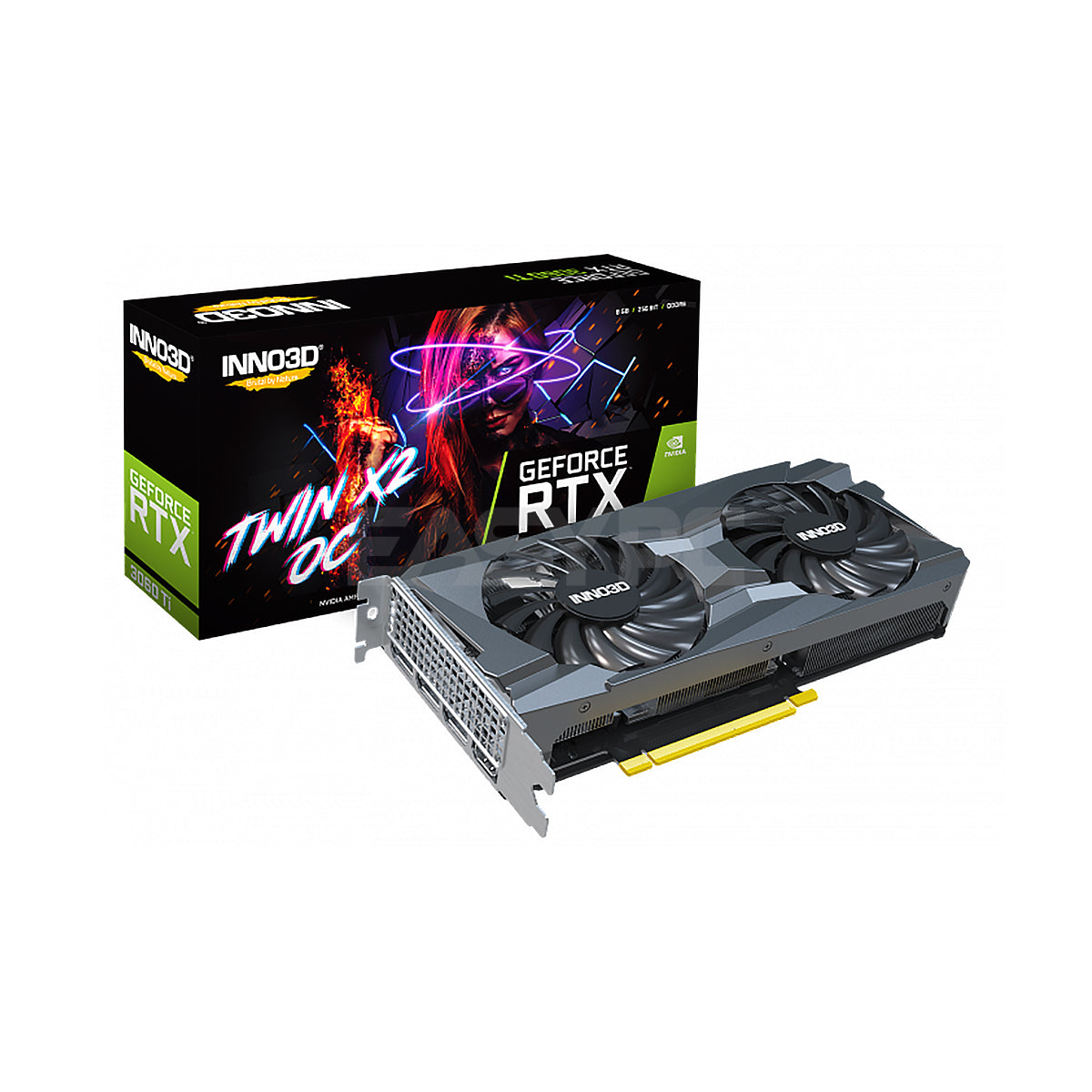 Inno3d NVIDIA® GeForce RTX 3060Ti Twin X2 OC N306T2-08D6X-119032DH 8gb 256bit GDdr6 Gaming Videocard LHR - Image 3