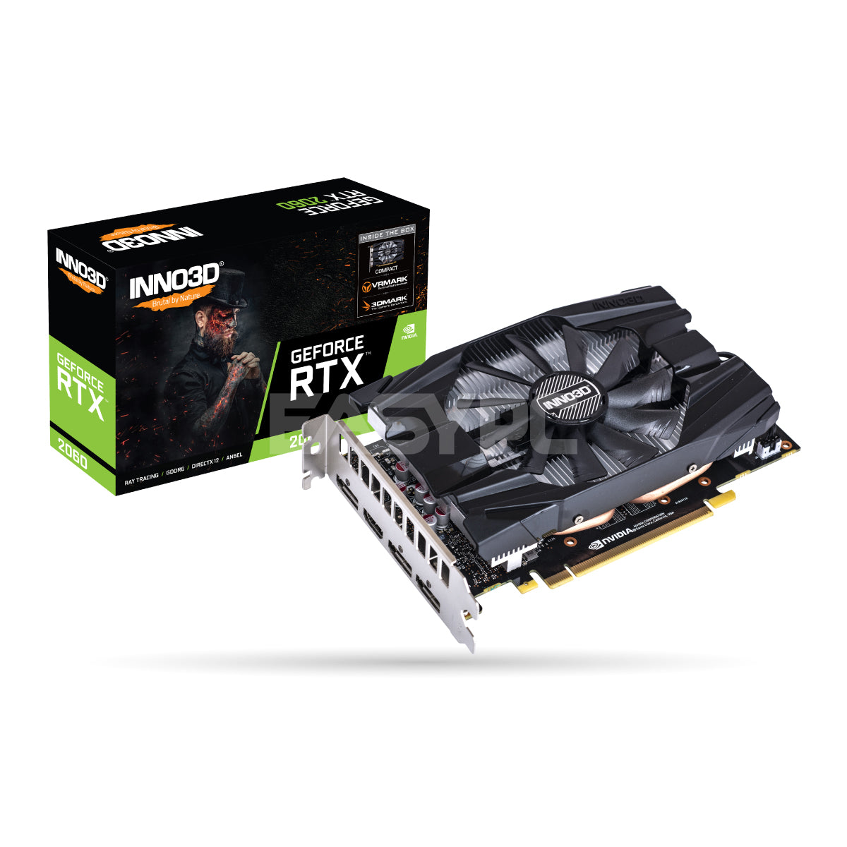 Inno3D NVIDIA® GeForce RTX 2060 Compact 6gb 192bit GDdr6 Gaming Videocard