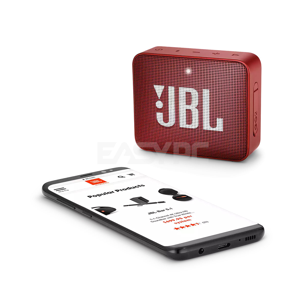 JBL GO 2 Portable Bluetooth Waterproof Speaker Red - Image 4