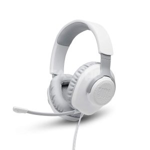 JBL Quantum 100 Wired Gaming Headset with Detachable Mic White JBHE660 1ION