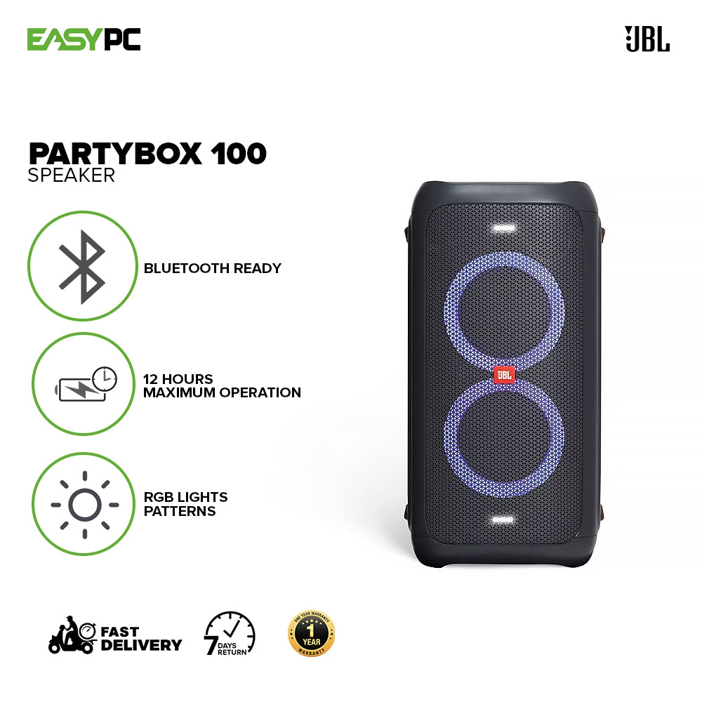 JBL PartyBox 100 RGB lights patterns12 hours maximum operation Rechargeable battery Bluetooth ready Speaker - Image 2