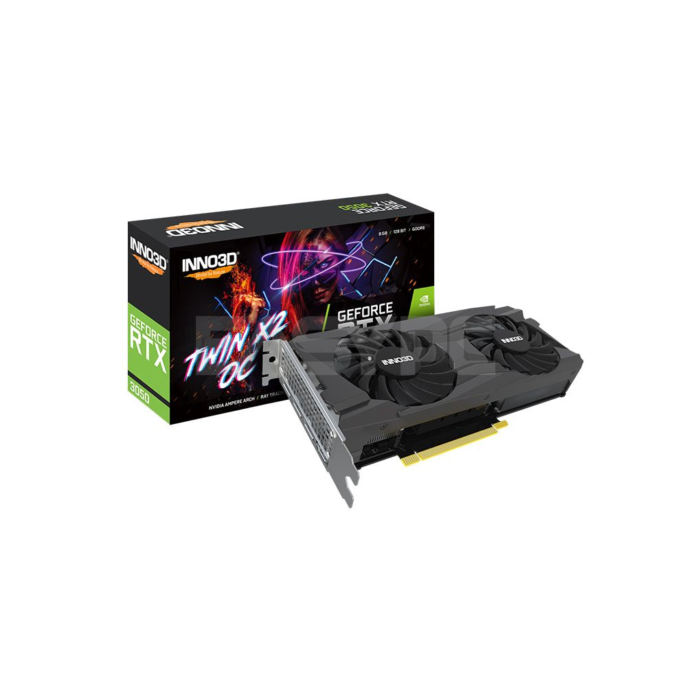 Inno3D NVIDIA® GeForce RTX 3050 Twin X2 OC N30502-08D6X-11902130 8gb 128bit GDdr6 Gaming Videocard