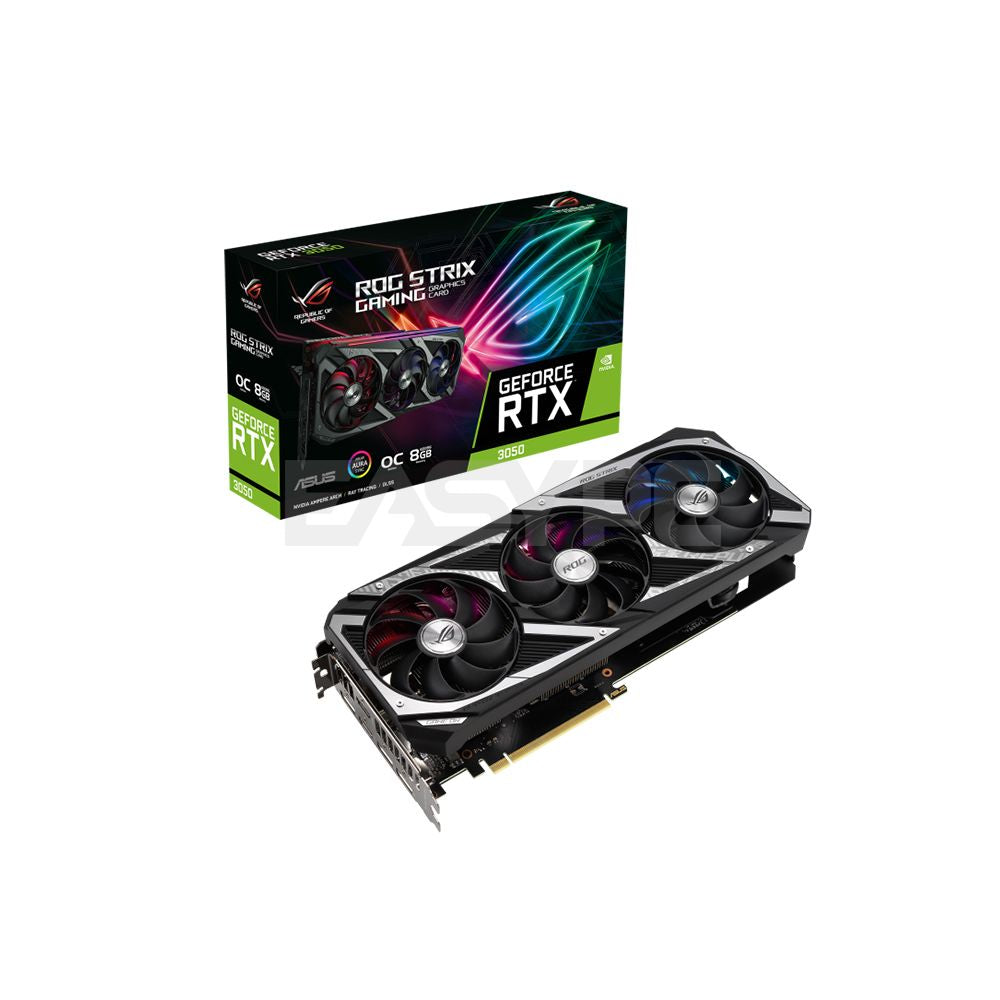 Asus ROG Strix NVIDIA® GeForce RTX 3050 OC Edition ROG-STRIX-RTX3050-O8G 8gb 128bit GDdr6 GPU TWEAK II AXIAL-TECH FAN Gaming Videocard LHR