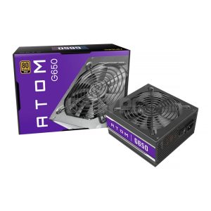 ATOM G650 650 watts 135mm Silent Fan Fully Modular 80 Plus Gold Certified Power Supply Circuit Shield