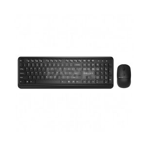 Delux KA190G+M320GX 104 Keys Full Size & Ultra Slim Design, 12 Combination of Multimedia Shortcuts, Sleek Design Simple Style Wireless Keyboard and Mouse