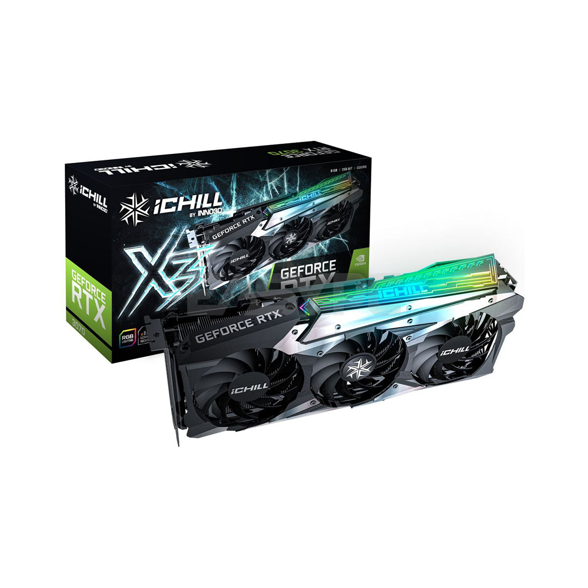 Inno3d NVIDIA® GeForce RTX 3070 Chill X3 8gb 256bit GDr6 Gaming Videocard - Image 7