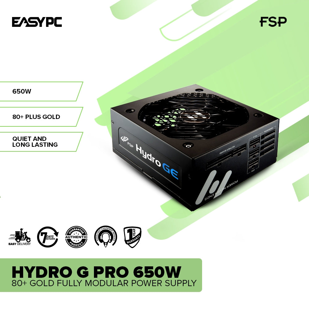 FSP HYDRO GE 650w 80+ Power Supply Fully Modular Gold - Image 2