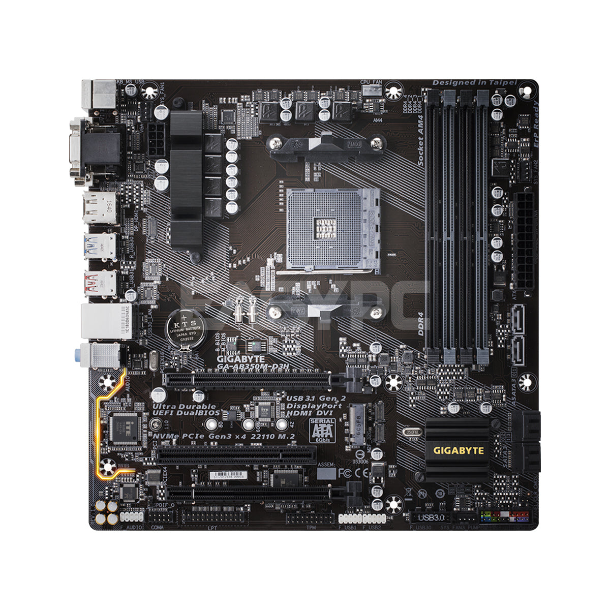 Gigabyte GA-AB350M-D3H Socket Am4 Ddr4 Motherboard - Image 2