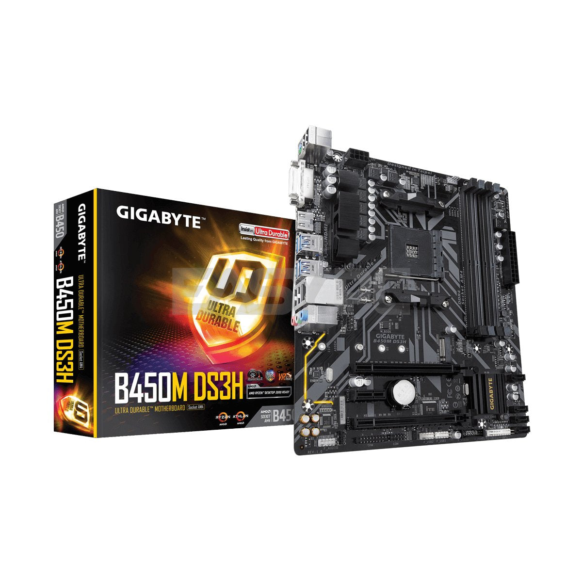 Gigabyte GA-B450M-DS3H Socket Am4 Ddr4 Motherboard Brand New
