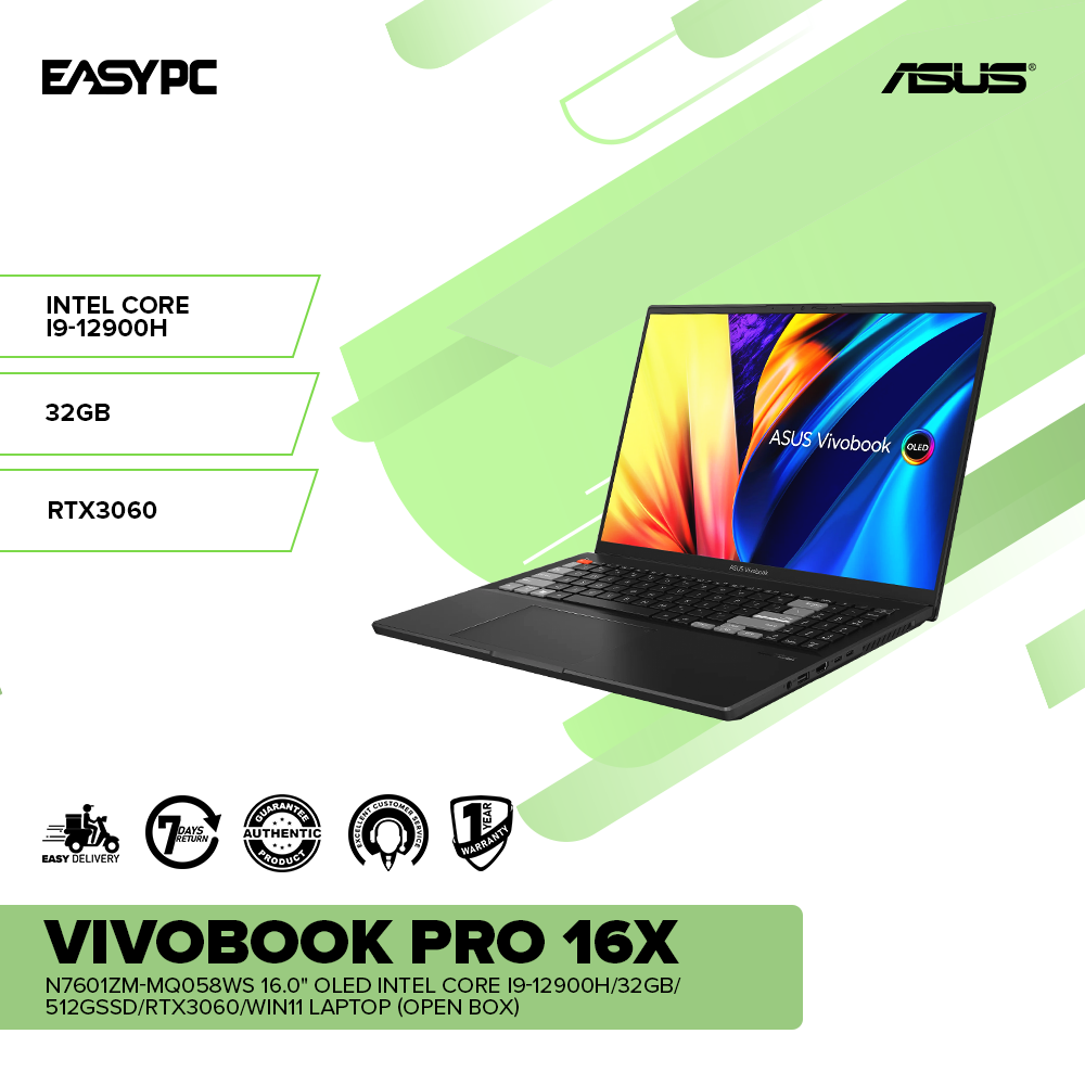 ASUS Vivobook Pro 16X N7601ZM-MQ058WS 16.0" OLED Intel Core i9-12900H/32GB