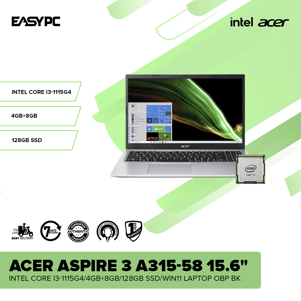 Acer Aspire 3 A315-58 15.6" Intel Core i3-1115G4