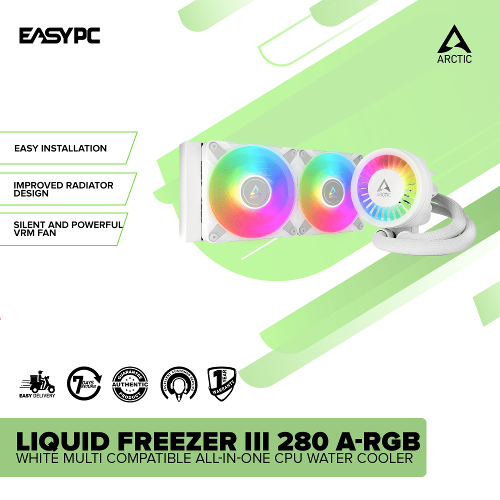 Arctic LIQUID FREEZER III 280 A-RGB WHITE Multi Compatible All-in-One CPU Water Cooler