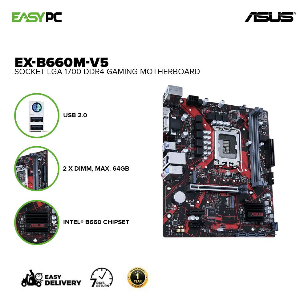 Asus EX-B660M-V5 LGA 1700 Ddr4