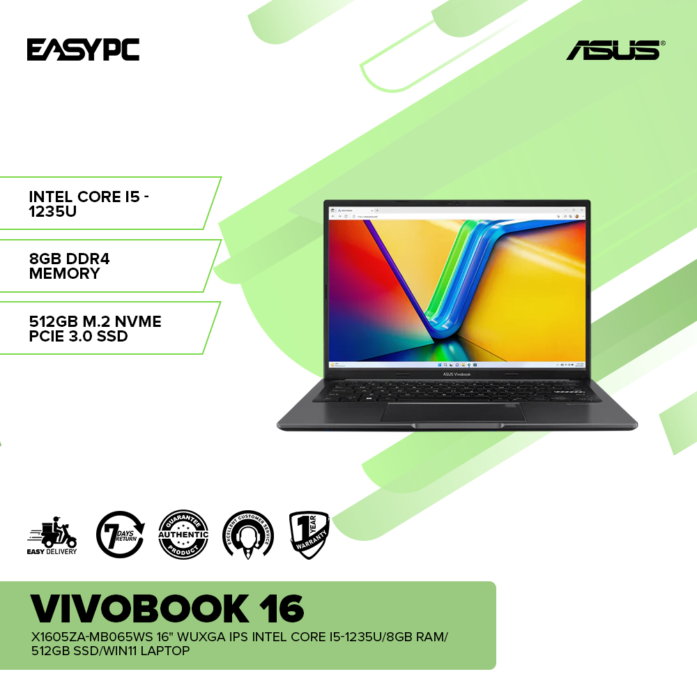 Asus Vivobook 16 X1605ZA-MB065WS 16" WUXGA IPS Intel Core i5-1235U