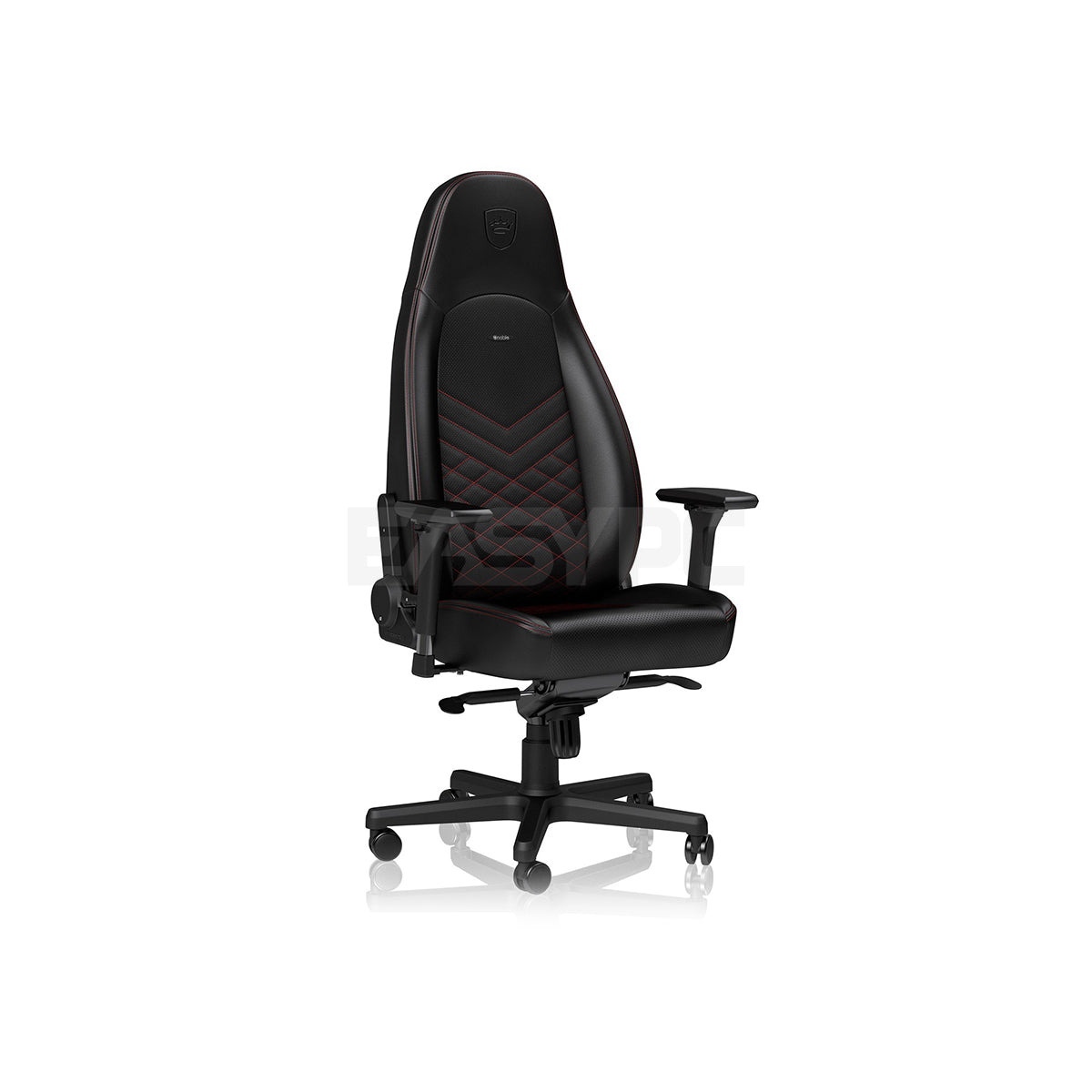 Brand New Noblechairs Icon Gaming PU Leather, Premium Gaming and Office Chair, Superior ergononics, 4D armrest, can hold up to 330 lbs, Award-winning brand/Red/White/black/10KEN