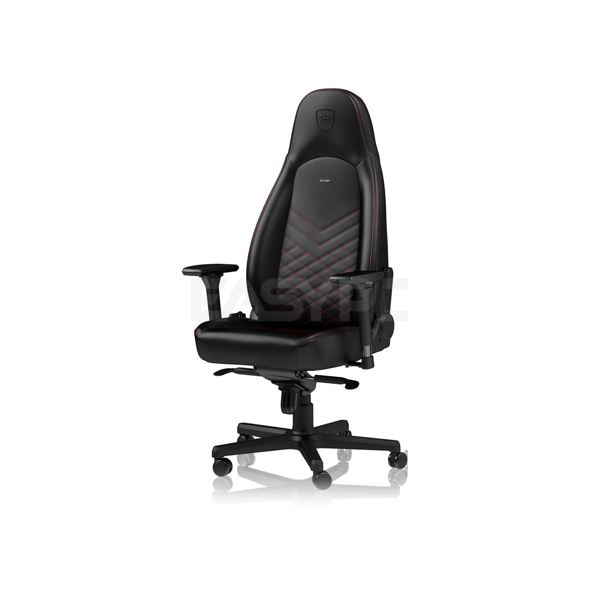 Brand New Noblechairs Icon Gaming PU Leather, Premium Gaming and Office Chair, Superior ergononics, 4D armrest, can hold up to 330 lbs, Award-winning brand/Red/White/black/10KEN - Image 3
