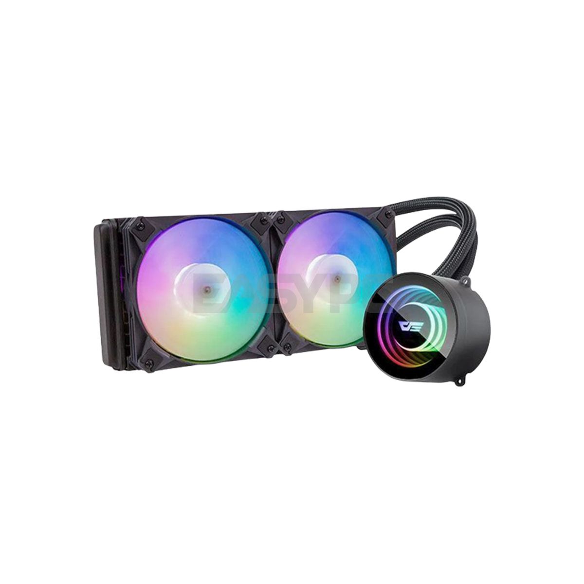 DarkFlash Twister DX 240 V2.6 ARGB AIO CPU Liquid Cooler Black-a