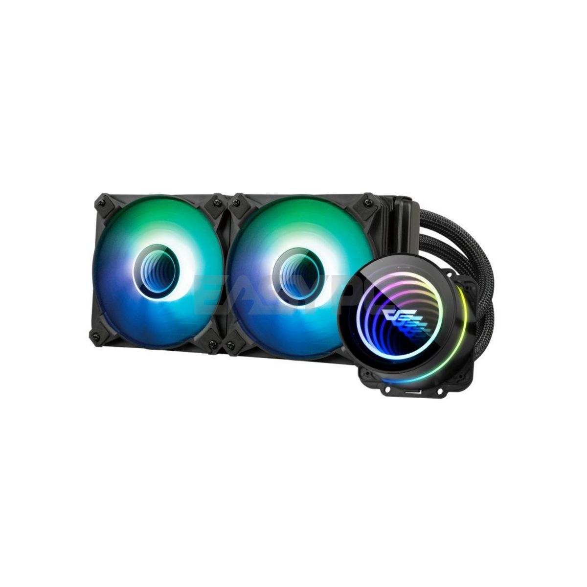 DarkFlash Twister DX 240 V2.6 ARGB AIO CPU Liquid Cooler Black-b