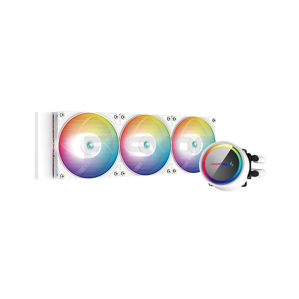 Deepcool Gammaxx L360 with Anti-Leak Tech PWM Fans ARGB White CPU Liquid Cooler-a