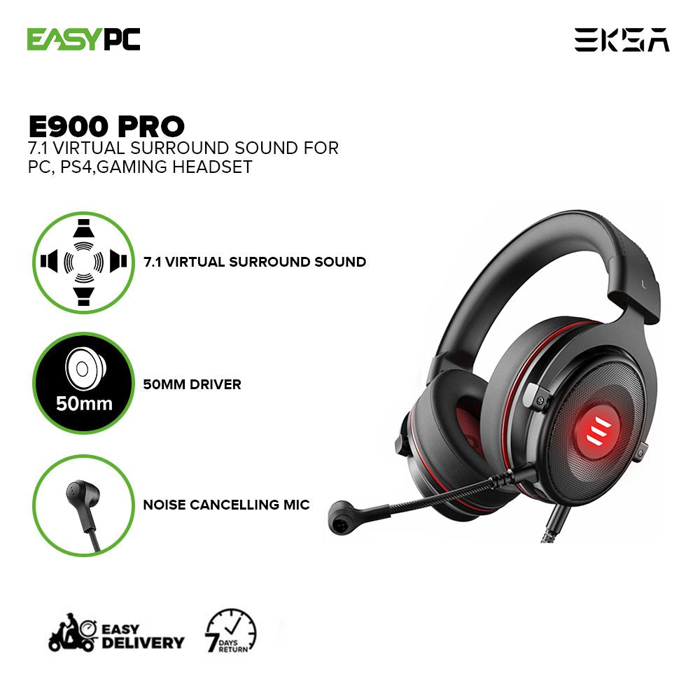 EKSA E900 Pro 7.1 Virtual Surround Sound for PC, PS4, PS5 50mm Driver Noise Cancelling Mic Gaming Headset 18LIG EKOC2618 - Image 2