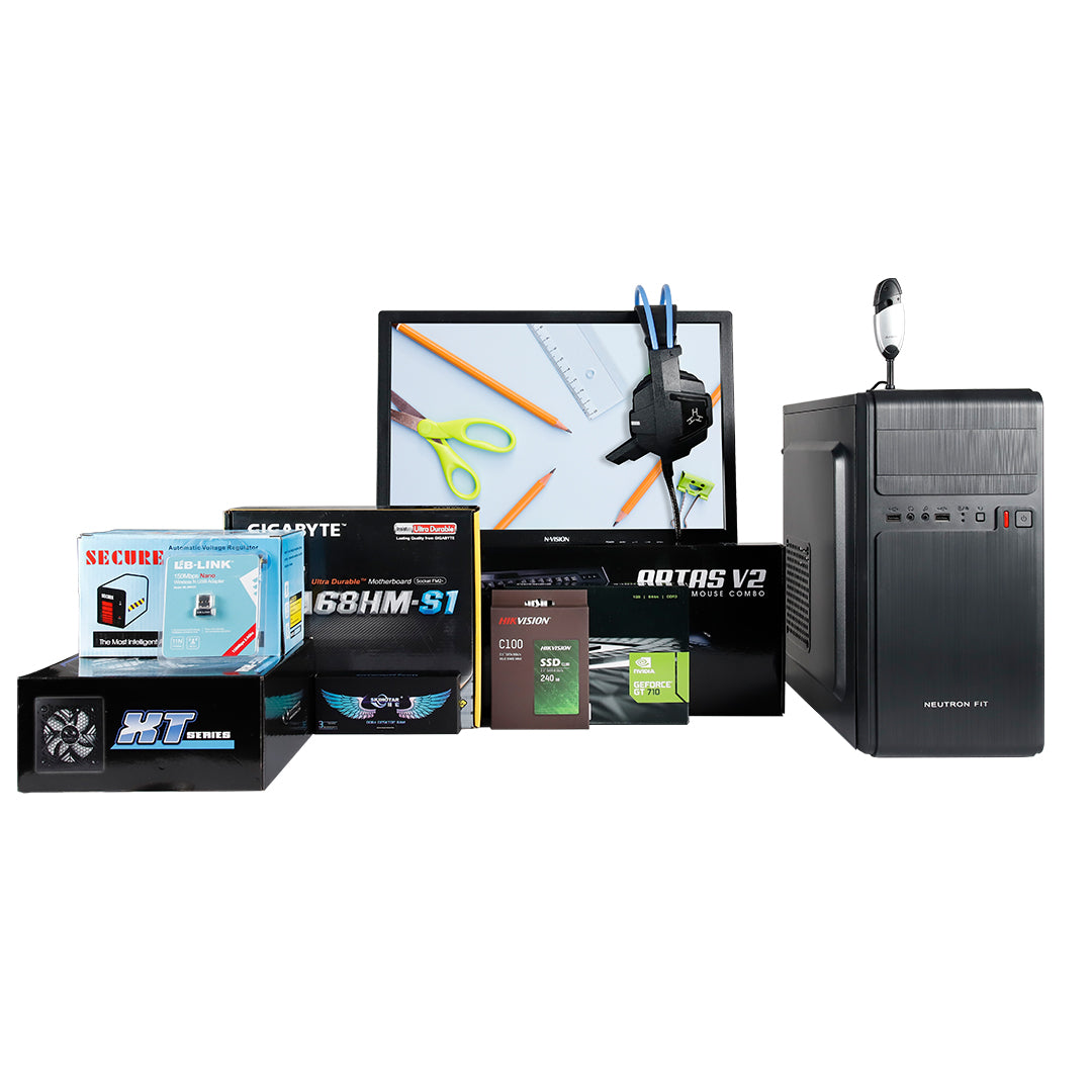 EasyBuild AMD Kaveri A8-7680 Complete Desktop Computer Set for Education