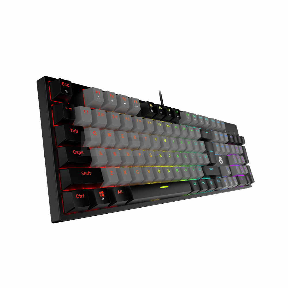 Fantech MK886 V2 ATOM104 Sumi Edition Red Switch Mechanical Keyboard Grey-b