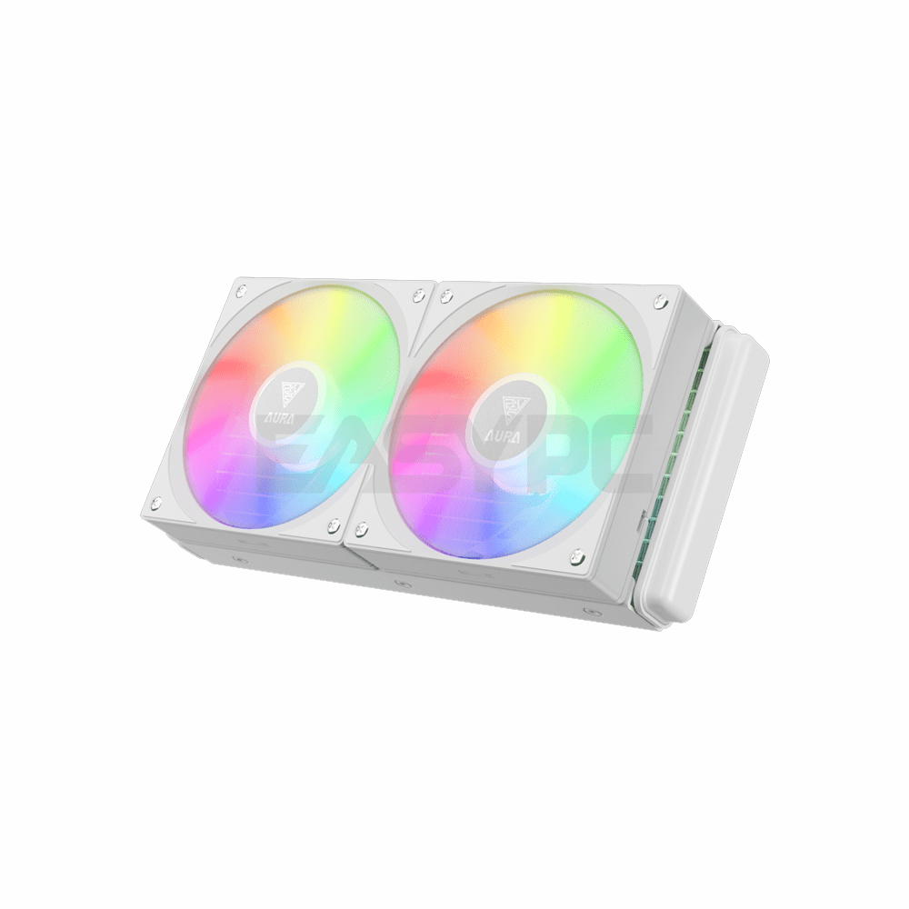 Gamdias Aura GL240 V2 AIO CPU RGB Liquid Cooler White-b