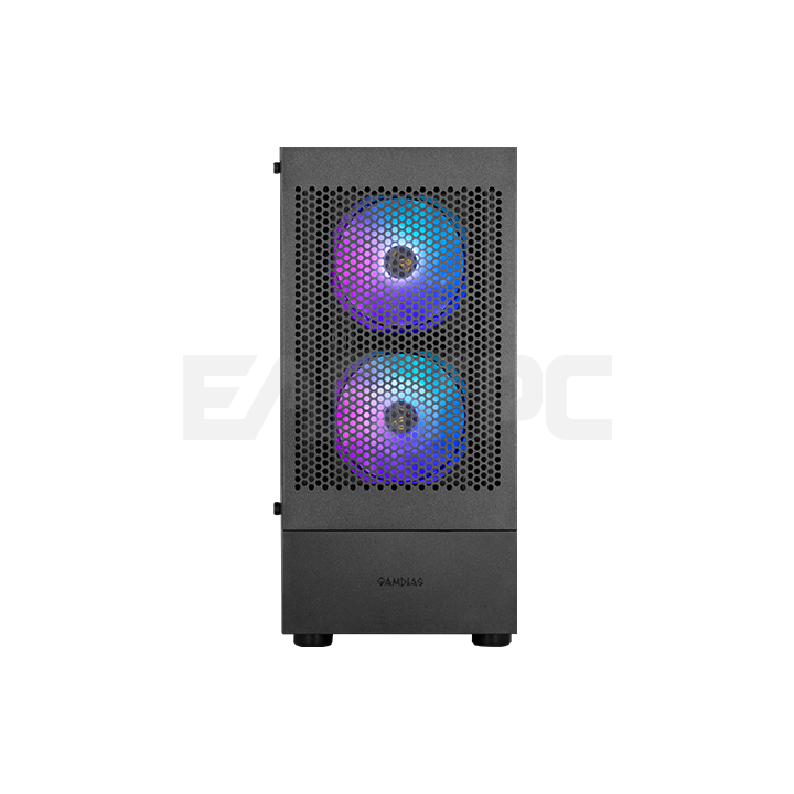 Gamdias Talos E3 Mesh Built-in ARGB Fan Mid Tower Gaming Case Black-a