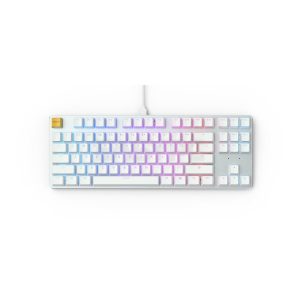 Glorious Modular Mechanical Keyboard TKL Gateron Brown White Ice-a