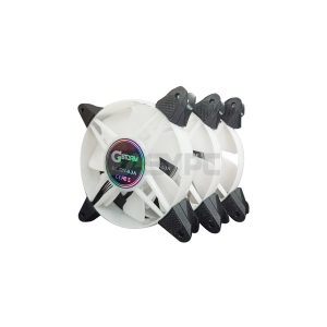 Gstorm Phantom 3in1 120mm Chassis Fan w/ControlHubandRemote ARGB Black-a