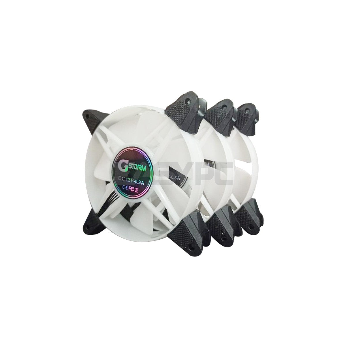 Gstorm Phantom 3in1 120mm Chassis Fan w/ControlHubandRemote ARGB Black-a