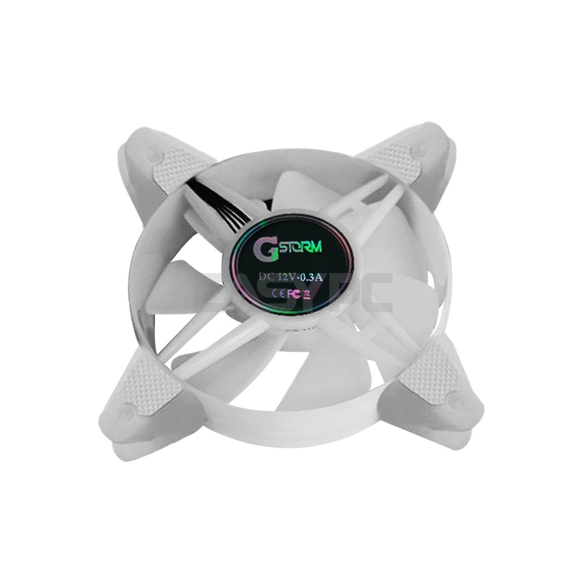 Gstorm Phantom 3in1 120mm Chassis Fan w/ControlHubandRemote ARGB White-b
