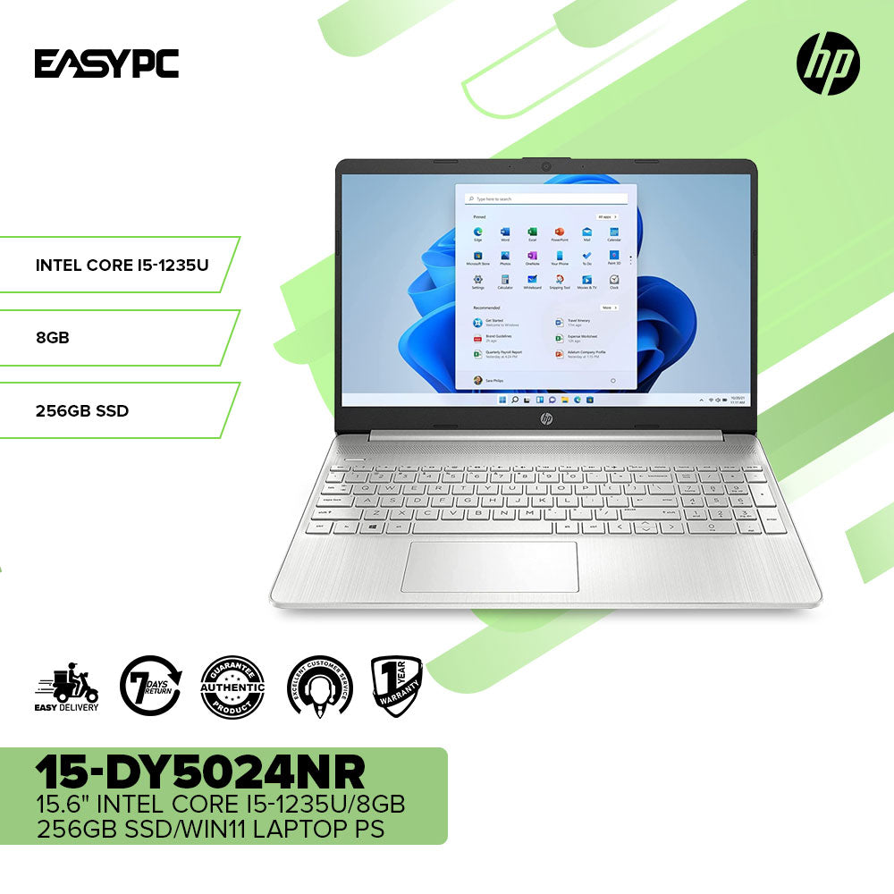 HP 15-dy5024nr 15.6" Intel Core i5-1235U/8GB/256GB SSD/Win11 Laptop PS