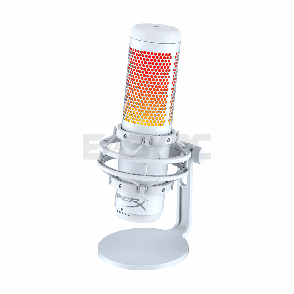 HyperX QuadCast S - USB Microphone (White-Grey) - RGB Lighting 519P0AA-a