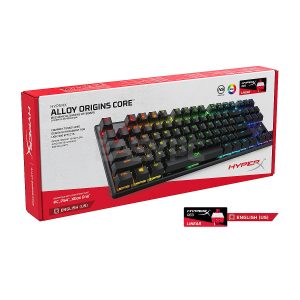 HyperX Alloy Origins Core RGB Red Switch, Tenkeyless with detachable cable, Three adjustable keyboard angles, Mechanical Gaming Keyboard (HX-KB7RDX-US) 1ION KIHX2283