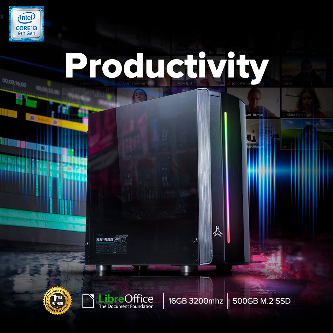 EasyBuild Intel Core i3-9100f Complete Desktop Computer Set - Image 2